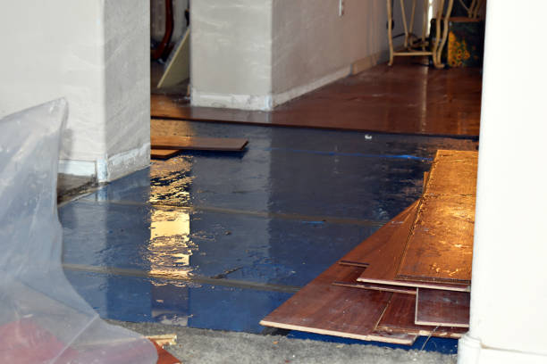 Professional Water Damage Restoration technician working in Foster, WV